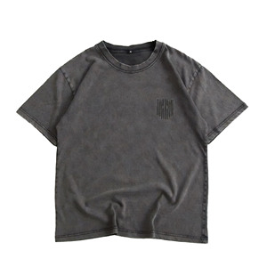 Camiseta Negra Extra Grande para Hombre, 100% Algodón, Cuello Redondo, Manga Corta, Tejido de Punto, Logotipo Personalizado, Ropa Casual Urbana - Product Image 4