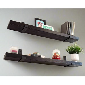 Stylish Industrial Floating <b>Shelf</b> in <b>Pine</b> Wood - Wholesale Pricing - Product Image 1