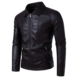 Veste en cuir noir d'hiver pour garçons, veste de motard en cuir véritable OEM pour hommes, veste de moto en cuir véritable pour hommes - Product Image 5