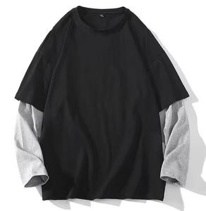 Camiseta de Manga Larga de Doble Capa para Hombre, Estilo Vintage, con Estampado DGT Personalizado, Tejido de Punto, Diseño Gráfico Retro Desgarrado - Product Image 2