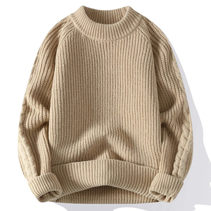 Suéteres de Punto para Hombre, Suéteres con Cuello Redondo y Diseño de Patchwork, Pullovers de Punto, Ropa Casual para Hombre - Product Image 3