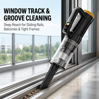 Aspirateur de voiture sans fil portable et efficace avec affichage numérique cyclonique pour le detailing automobile et l'utilisation domestique sur les canapés
