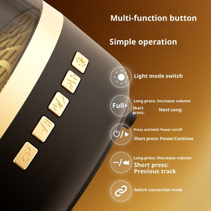 Enceinte Bluetooth portable avec lumière LED colorée, batterie rechargeable, audio sans fil, pleine gamme, utilisation en intérieur - Product Image 5