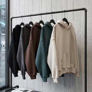 Sweat-shirts à capuche surdimensionnés pour hommes, 100% coton, épais, en molleton français de haute qualité, personnalisables avec logo, style streetwear - Product Image 4