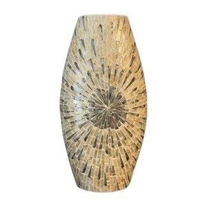 Jarrón de Lujo con Incrustaciones de Madreperla Dorada para Espacios Clásicos y Sofisticados - Product Image 1