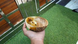 Cuenco de resina epoxi de madera de la mejor calidad de marca con guayaba blanca en todos los tamaños en forma Cuenco de resina de madera de 13 cm de diámetro - Product Image 2