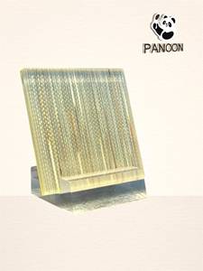 Clear Laminated Glass with Gold Accents <b>for</b> Luxury Home Commercial Projects <b>for</b> Greenhouse <b>Curtain</b> Wall Dining Applications - Product Image 2