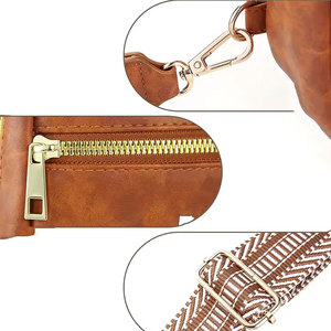 Unisex Nylon Waterproof Hunting Pouch with Arcuate Shoulder Strap Zipper Closure Softback Vintage Geometric Pattern Brown 20-36L - Product Image 6