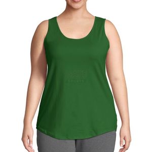 เสื้อกล้ามสีเขียวสำหรับฤดูร้อน เสื้อกล้ามผู้หญิงแบบเรียบง่าย คอกว้าง ผ้าฝ้าย เสื้อกล้ามซ้อนกันได้ เสื้อสายเดี่ยวลำลอง ผู้ผลิตตามสั่ง - Product Image 1