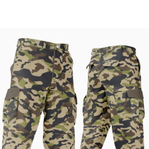 Pantalones Cargo de Camuflaje Oscuro para Hombre, Cintura Media, 100% Algodón, Transpirables, Estilo Workwear, Múltiples Bolsillos, Ropa de Invierno, Estilo Urbano - Product Image 5