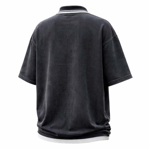 T-shirt Streetwear Homme Personnalisé avec Logo Imprimé, Vintage Délavé, 100% Coton, Coupe Ample et Épaisse, Anti-Plis - Product Image 2