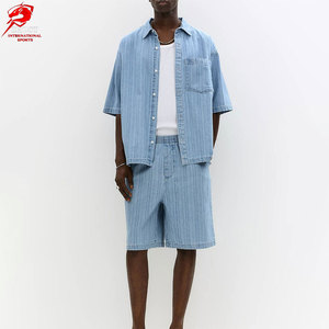 Conjuntos de Pantalones Cortos de Mezclilla para Hombre de Alta Calidad, Ligeros, con Costuras Premium, Cómodos para Uso Diario y Estilo Urbano - Product Image 1