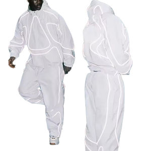 Conjunto Deportivo Personalizado de Gran Tamaño, Chaqueta Cortavientos Reflectante, Ropa Deportiva Urbana para Hombre, Chándal de Poliéster y Nailon para Correr - Product Image 4