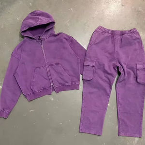 Ensemble de survêtement deux pièces personnalisé, coupe courte, délavé à l'acide, effet soleil, avec impression numérique, nouveau style, fabriqué par Numica Sports - Product Image 6