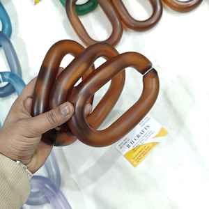 Décor mural en chaîne de maillons en résine transparente, colorée, grande taille, écologique, faite à la main, pour projets de bricolage - Product Image 2