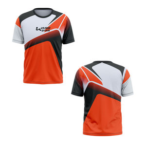 เสื้อกีฬาพิมพ์ลายแบบสั่งทำขายส่ง คอปกพับได้ ดีไซน์พิมพ์ลายเต็มตัว ระบายอากาศได้ดี - Product Image 3