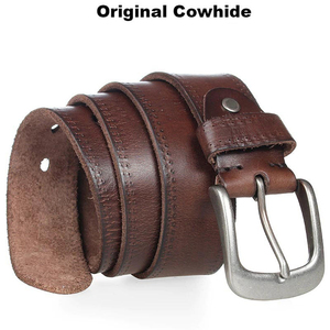 เข็มขัดหนังแท้สำหรับผู้ชาย หัวเข็มขัดแบบกำหนดเอง เข็มขัดคลาสสิกสำหรับชุดลำลอง ปรับได้ เหมาะสำหรับธุรกิจ แฟชั่น เครื่องประดับ ขายส่งจำนวนมาก - Product Image 2