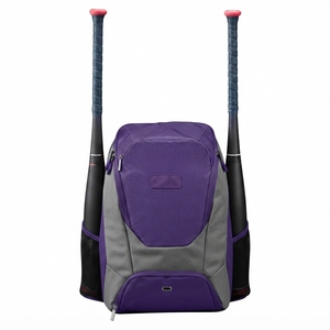 Mochila de Béisbol de Nailon Morado con Compartimento para Bate, Capacidad de 30-40L, Organizador Deportivo - Product Image 1