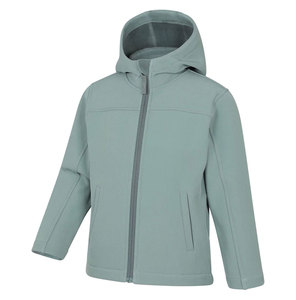 High Quality Breathable Wholesale Woolen Softshell Jacket Outdoor Waterproof Windproof Hooded Front Logo <b>Yarn</b> Dyed Unisex - Product Image 2