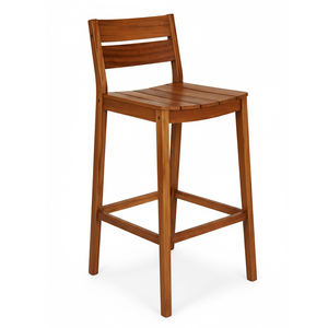 Silla de Bar de Madera de Teca Sólida, Ecológica, Moderna, Duradera, Minimalista, de Alta Calidad, para Barra de Bar, Venta al Por Mayor - Product Image 1