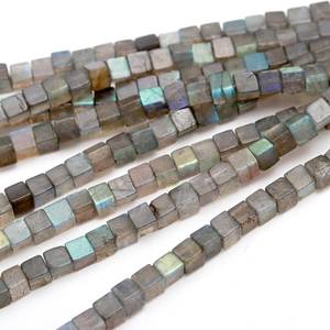Natural Labradorite Box Shape Gemstone Beads Strands 4.5-5mm Loose Labradorite Beads For Jewelry Bracelet Making Wholesale Bulk - Product Image 2
