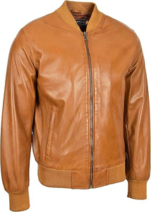 Chaqueta Bomber Clásica de Cuero Genuino para Hombre, Chaqueta de Béisbol de Cuero Vacuno de Calidad para Hombres, Niños y Mujeres, Venta al Por Mayor con MOQ Bajo - Product Image 2