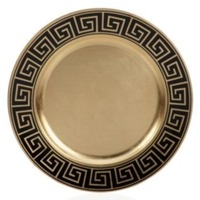 Assiettes de présentation dorées modernes de luxe écologiques de haute qualité en acier inoxydable pour la décoration de table événementielle et la maison
