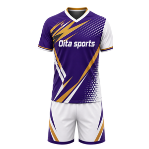 Uniforme de Voleibol Morado, Blanco y Dorado, Conjunto de Camiseta Sublimada de Manga Corta y Pantalones Cortos, Ropa Deportiva para Equipo, Entrenamiento y Partidos - Product Image 2