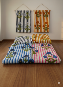 ผ้าฝ้ายหวีเนื้อนุ่มพิมพ์ลายดอกไม้สวยงามจาก Le Souvenirs เป็นมิตรต่อสิ่งแวดล้อม ระบายอากาศได้ดี ซึมซับความชื้นได้ดี น้ำหนักเบา - Product Image 3