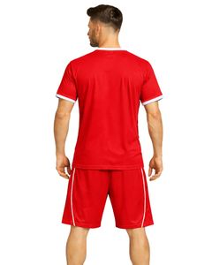 Ensemble de t-shirt et short de sport pour homme rouge et gris, respirant, séchage rapide, vêtements de sport, course à pied, entraînement, tenue de sport d'été - Product Image 2