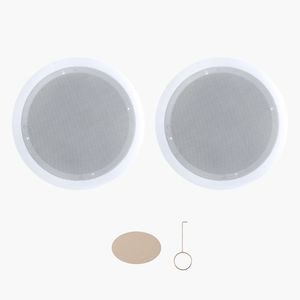 Haut-parleurs encastrables de 8 pouces, système 2 voies, 150 W de puissance de crête, son Hi-Fi, résistants à l'humidité - Product Image 1