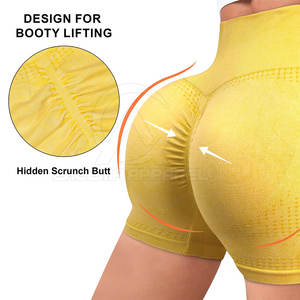 Shorts Deportivos para Mujer, para Yoga, Running y Fitness, con Textura Acanalada y Material Elástico Flexible - Product Image 4