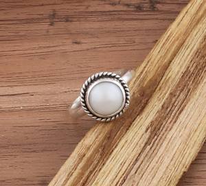 Anillo de Plata de Ley 925 con Perla al por Mayor, Anillo Clásico de Boda para Mujer, Precio al por Mayor del Fabricante, Joyería de Moda - Product Image 5