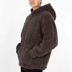 Unisex Custom Designed Oversized Sherpa Fleece Pullover Hoodie Streetwear Winter Plus Size for Men Women Plain Logo Pattern - Product Image 3