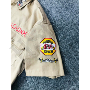 Custom Embroidered Shriners <b>Khaki</b> Shirt | Masonic Regalia Lodge Wear - Product Image 5