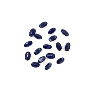 พลอยไพลินสีน้ำเงินธรรมชาติทรงรีขนาด 3x5 มม. แบบไม่ผ่านการปรับแต่ง, พลอยไพลินสีน้ำเงินธรรมชาติทรงเหลี่ยมสำหรับทำเครื่องประดับ - Product Image 3