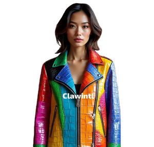 แจ็คเก็ตหนังจระเข้แท้จากโรงงาน | ขายส่งเสื้อผ้าเครื่องหนังที่แปลกใหม่ - Product Image 1