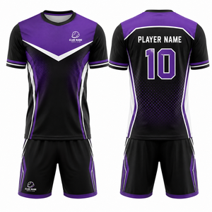 Conjunto de Golf Unisex MEGAMAPLE, Camiseta con Cuello en V y Bloques de Color, Pantalones Cortos, Impresión por Sublimación, Poliéster Transpirable, Diseño Deportivo, Logotipo del Club en la Parte Delantera - Product Image 1