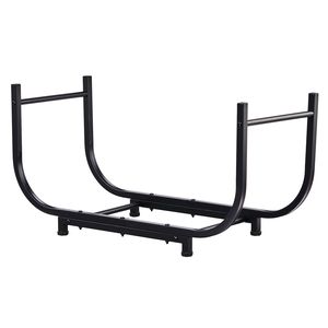 30in Rustproof Metal Firewood Rack Indoor Outdoor Stable <b>Log</b> Holder for Fireplace <b>Decor</b> Firewood Storage Organizer - Product Image 3