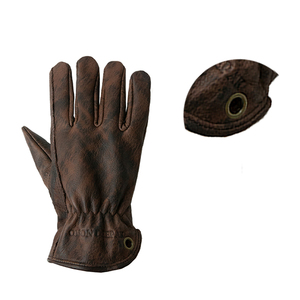 Gants de sécurité unisexes en cuir de chèvre noir grainé 10 mil, sur mesure, résistants aux coupures, avec doublure thermique, prix de gros - Product Image 1