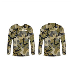Chemise de performance à manches longues personnalisée pour hommes, camouflage numérique, respirante, séchage rapide, vêtements de sport de plein air, randonnée, pêche - Product Image 1