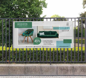 Lona de malla de vinilo impresa personalizada para publicidad exterior, pancarta flexible de PVC con ojales, resistente al viento y a los rayos UV. - Product Image 2