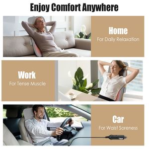 Almohadilla de Masaje Shiatsu 3D para Silla con Calor, Rodillos y Nodos de Amasamiento para Espalda Completa, Zona Lumbar, Superior e Inferior para Mayor Comodidad - Product Image 5