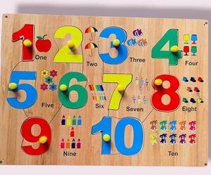 Puzzle de comptage des nombres de 1 à 10 avec images - Pack de 2 puzzles éducatifs en bois - Tableau de comptage Montessori - Product Image 2