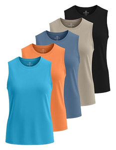 Camiseta sin mangas rosa para mujer, cuello redondo, satén, bordado 3D, secado rápido, transpirable, tejido de punto, color liso, deportiva - Product Image 4