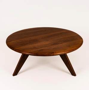 Mesa de Centro de Madera Maciza para Sala de Estar, Comedor, Dormitorio, Cocina, Oficina, Decoración del Hogar (Mesa de Centro Redonda) - Product Image 2