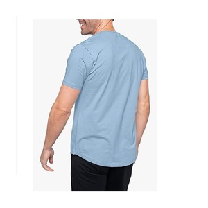 Camiseta de hombre de manga corta, informal, de color sólido, extragrande, orientada a la exportación, 100% algodón, la mejor de Bangladesh, precio de fábrica. - Product Image 2