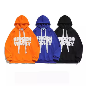 Sudaderas con Capucha Personalizadas para Hombre con Estampado Puff, Fabricante de Sudaderas Extra Grandes de Marca Privada, Sudaderas con Capucha de Algodón y Felpa para Hombre con Estampado Puff - Product Image 4