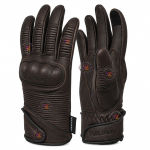 Motorbike Genuine Distressed Leather Riding <b>Gloves</b> Breathable Lightweight Motorcycle <b>Gloves</b> for Daily Touring and Racing Use - Product Image 3
