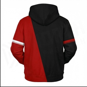 Sudadera con Capucha North Approach para Hombre, Roja y Negra, con Estampado de Bandera Americana, Informal, Corte Regular, Forro Polar de Poliéster, para Otoño - Product Image 2